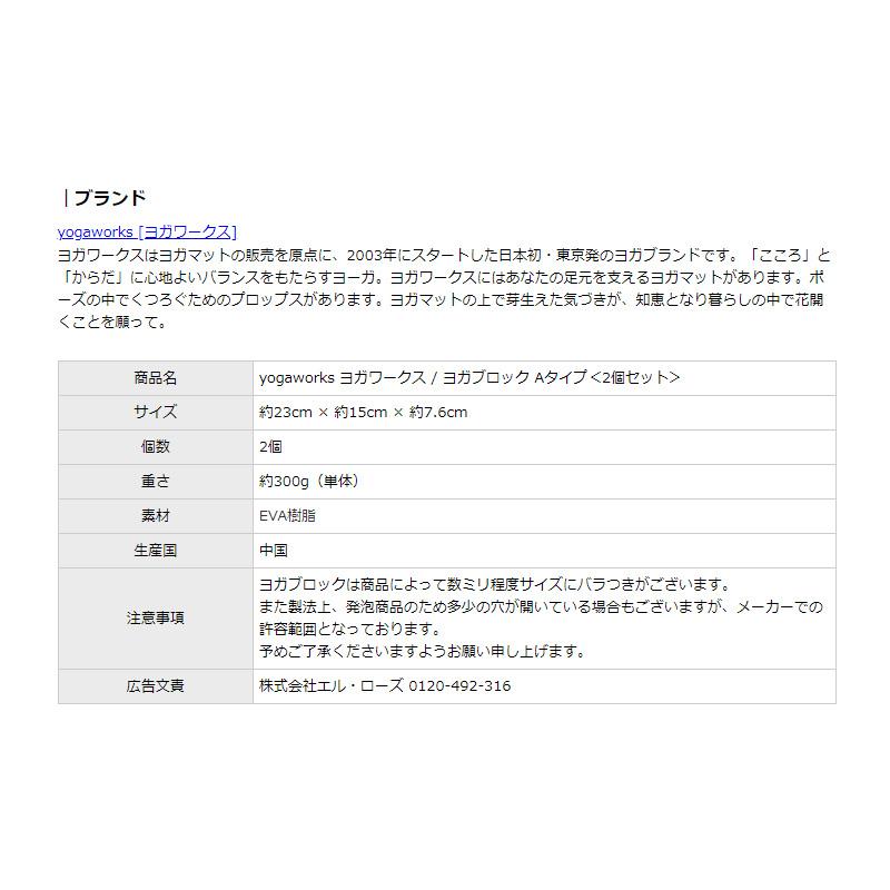 ヨガワークス ヨガブロックA 2個セット yogaworks プロップス ピラティス ポーズ 補助 送料無料 | ヨガワークス | 13