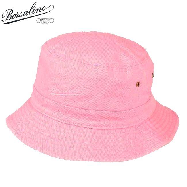 Borsalino ボルサリーノ バケットハット 帽子 BS0023E ピンク Mサイズ 