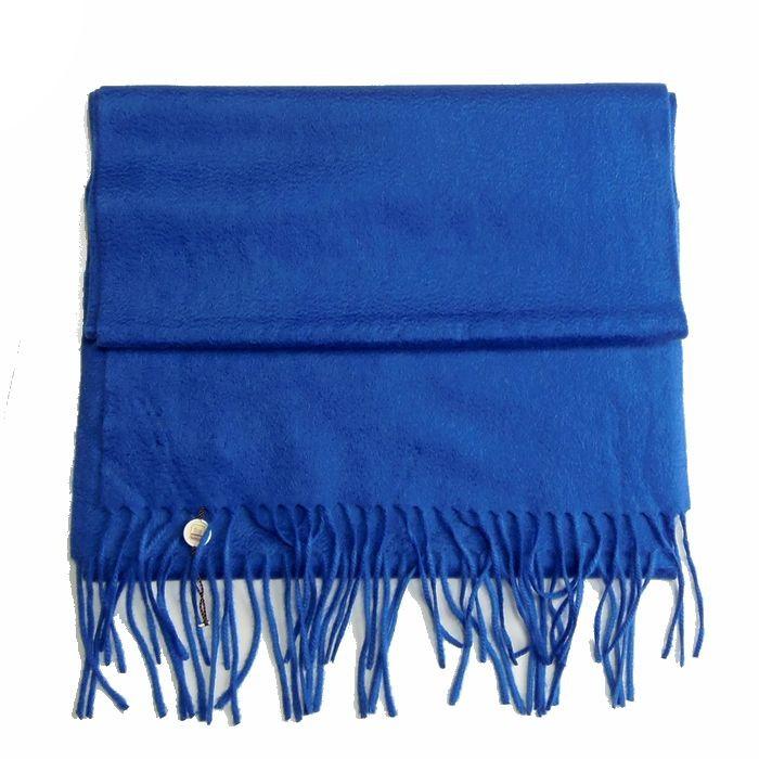 COLOMBO コロンボ カシミア大判マフラー 鮮やかブルー 【新品】SALE  