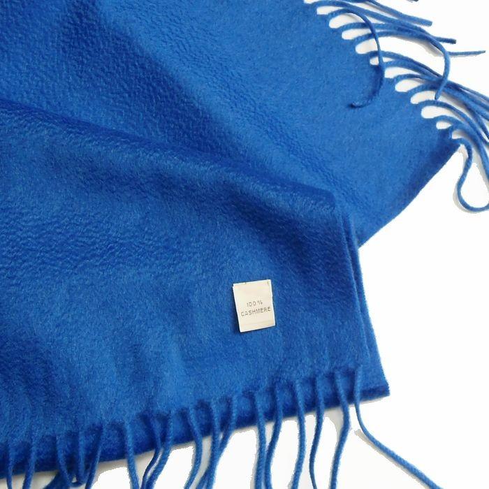 COLOMBO コロンボ カシミア大判マフラー 鮮やかブルー 【新品】SALE 