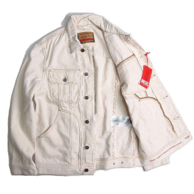 DIESEL ディーゼル デニムジャケット D-RILEY-GIACCA アイボリー S 
