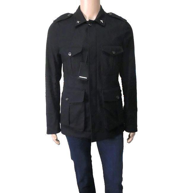 DSQUARED2 ディースクエアード 星スタッズ M-65 ジャケット ブラック  
