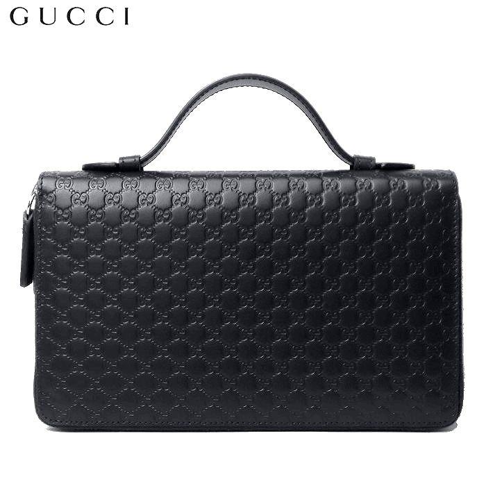 GUCCI グッチ オーガナイザー 長財布 （トラベルウォレット） マイクログッチシマ 449246 BMJ1N 1000 ブラック 新品 SALE ブランド メンズ 多収納
