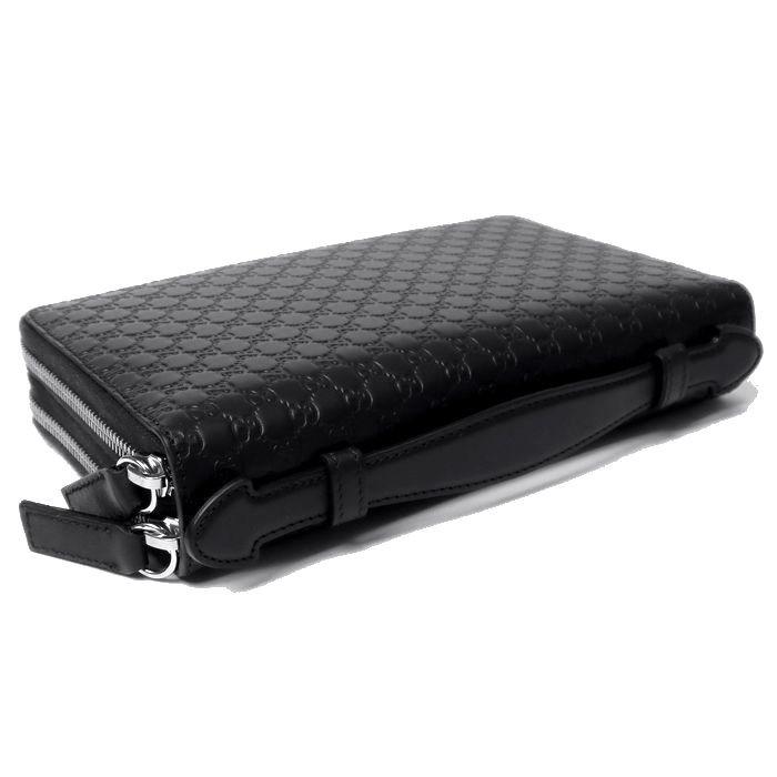 正規品 GUCCI グッチ オーガナイザー 長財布 （トラベルウォレット） マイクログッチシマ 449246 BMJ1N 1000 ブラック 新品 SALE ブランド メンズ 多収納 【XUR1490317401】(54000円)