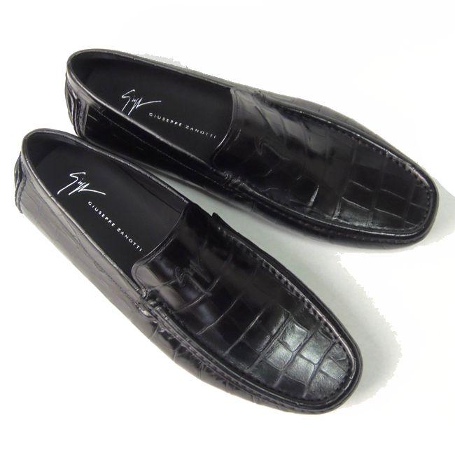 GIUSEPPE ZANOTTI ジュゼッペ ザノッティ クロコ型押しレザー モカシン 