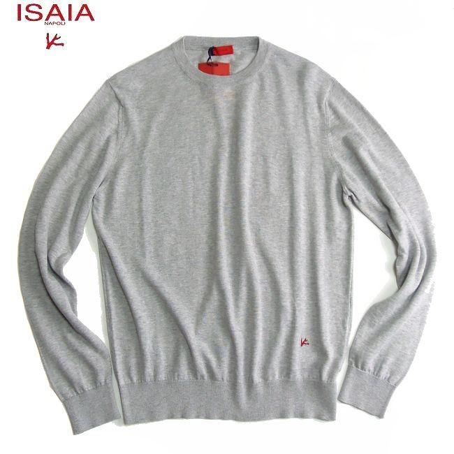 新作モデル Isaia イザイア コットン サマーニット メランジェグレー Mサイズ 新品 Sale ブランド メンズ 春夏 柔らかい Claves Org Uy