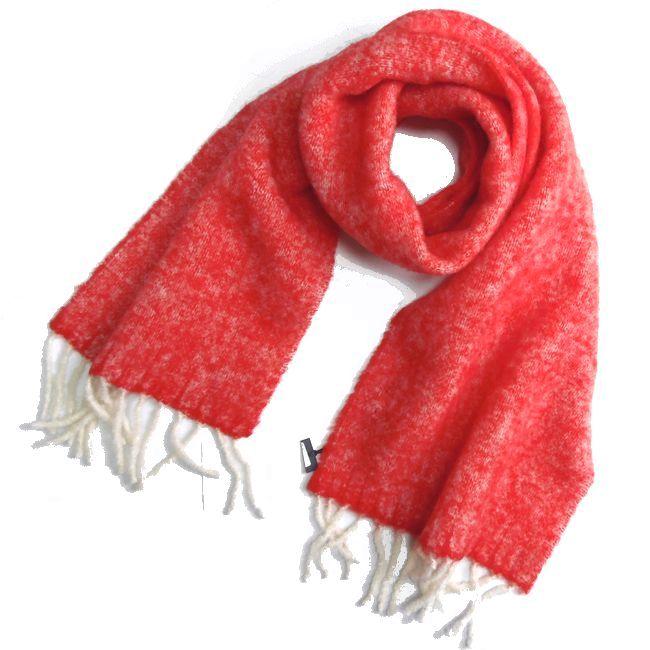 LARDINI ラルディーニ メランジェレッド フリンジ マフラー 新品  