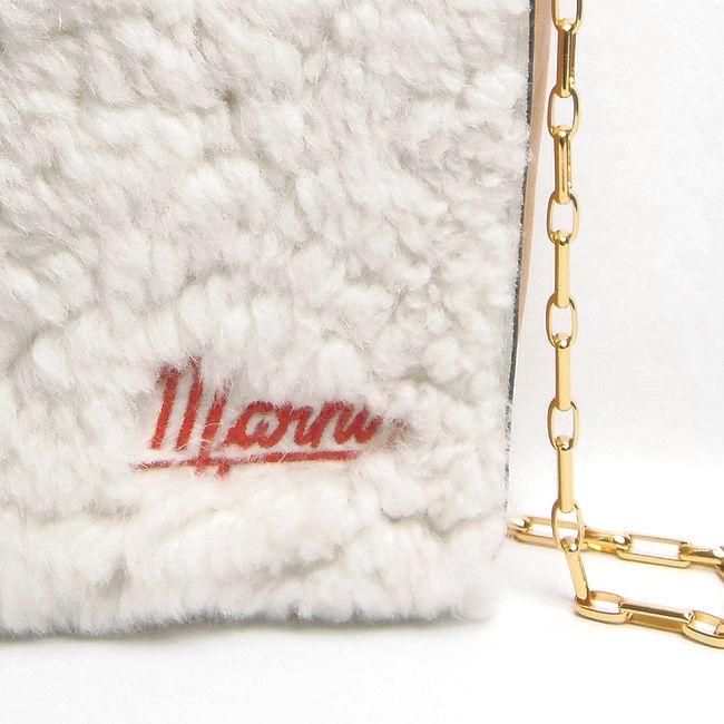 MARNI マルニ MUSEO NANO ボア×レザー チェーン ショルダーバッグ 