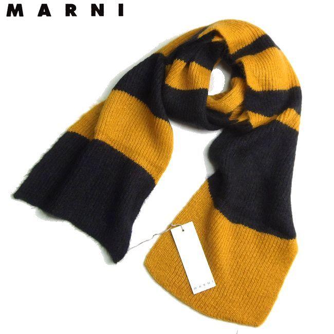 最高の マフラー ニット モヘア ウール Marniマルニ ブラック オーカー レディース メンズ 秋冬 ブランド Sale 新品 ボーダー 財布 帽子 ファッション小物 Www Drabblecast Org