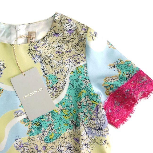 EMILIO PUCCI Junior エミリオ プッチ キッズ レース袖フラワー柄  