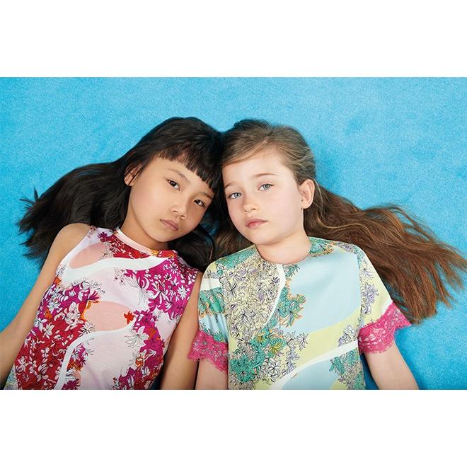 Emilio Pucci Junior エミリオ プッチ キッズ レース袖フラワー柄 シルク ワンピース パステル系 新品 Sale ブランド 子供服 女の子 シモネッタ 4歳 6歳 Puccikids005 Style Import 通販 Yahoo ショッピング