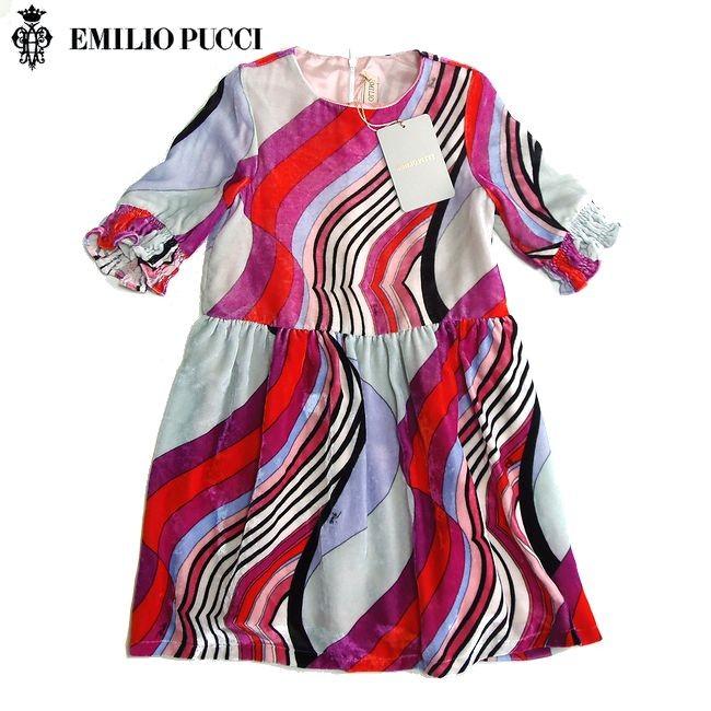 Emilio Pucci Junior エミリオ プッチ キッズ ベルベット 七分袖 ワンピース マルチカラー 新品 Sale ブランド 子供服 女の子 シモネッタ 6歳 8歳 Puccikids007 Style Import 通販 Yahoo ショッピング