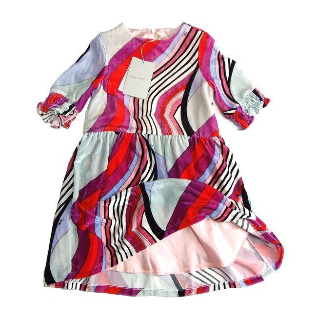 Emilio Pucci Junior エミリオ プッチ キッズ ベルベット 七分袖 ワンピース マルチカラー 新品 Sale ブランド 子供服 女の子 シモネッタ 6歳 8歳 Puccikids007 Style Import 通販 Yahoo ショッピング