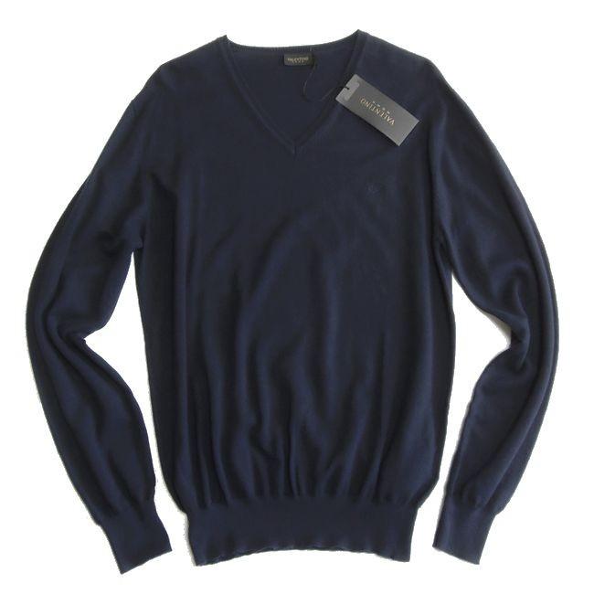 Valentino Roma ヴァレンチノ ローマ コットン Vネックニット ネイビー Lサイズ 新品 ブランド メンズ 春夏 サマーニット Vr001 Style Import 通販 Yahoo ショッピング