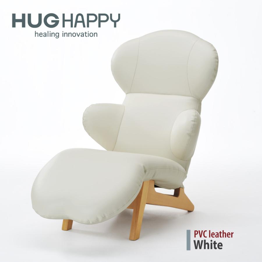 Hug Lounge Chair L ハグラウンジチェア レザー ホワイト Hughappy リクライニングチェア オットマン一体 パーソナルチェア オットマン一体型 Hf Ll1 Wh Style Motif 通販 Yahoo ショッピング