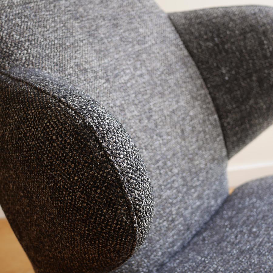 HUG LOUNGE CHAIR ハグラウンジチェア：ノルディックブラック （HUGHAPPY リクライニングチェア オットマン一体 パーソナルチェア オットマン一体型 ）の画像