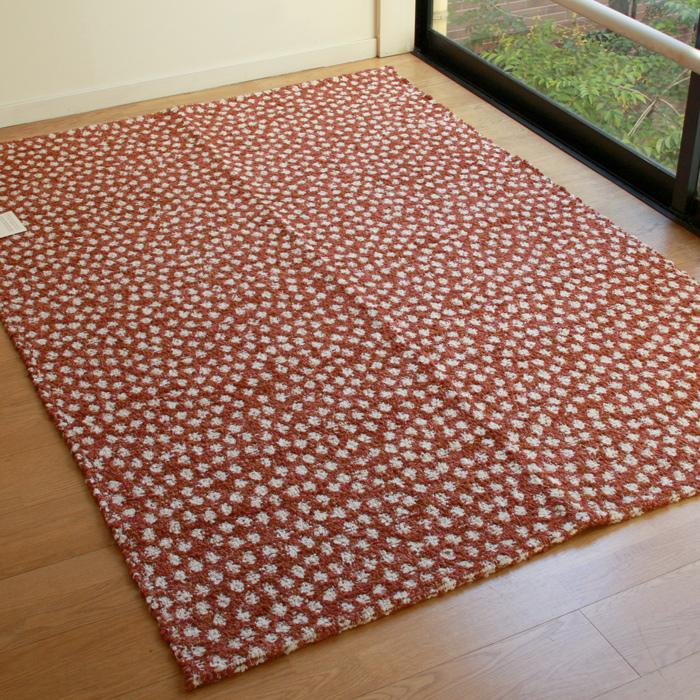 Jarapa ハラパラグ／クローバー：約170×240cm（リサイクルラグ