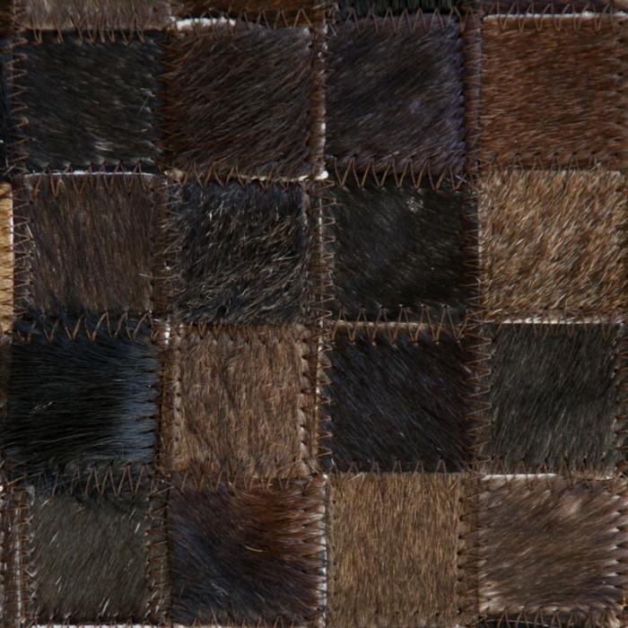 Patchwork Rug パッチワークレザーラグ：チョコ(約140×200cm