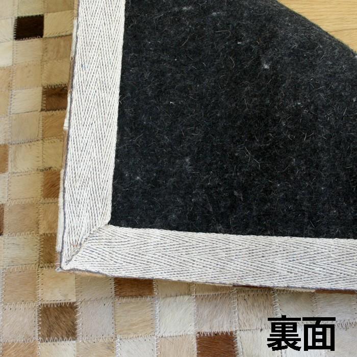 Patchwork Rug パッチワークレザーラグ：グレー(約140×200cm