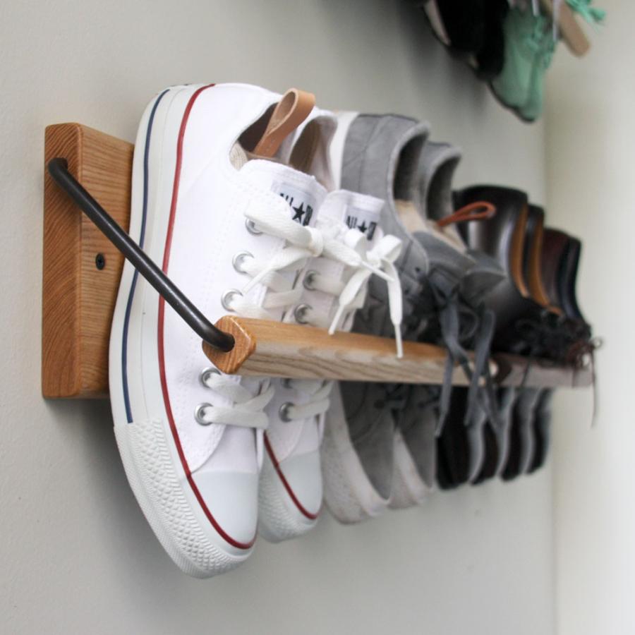 Sneaker wall スニーカーウォール ： SW-450TM タモ無垢材 (約2足収納