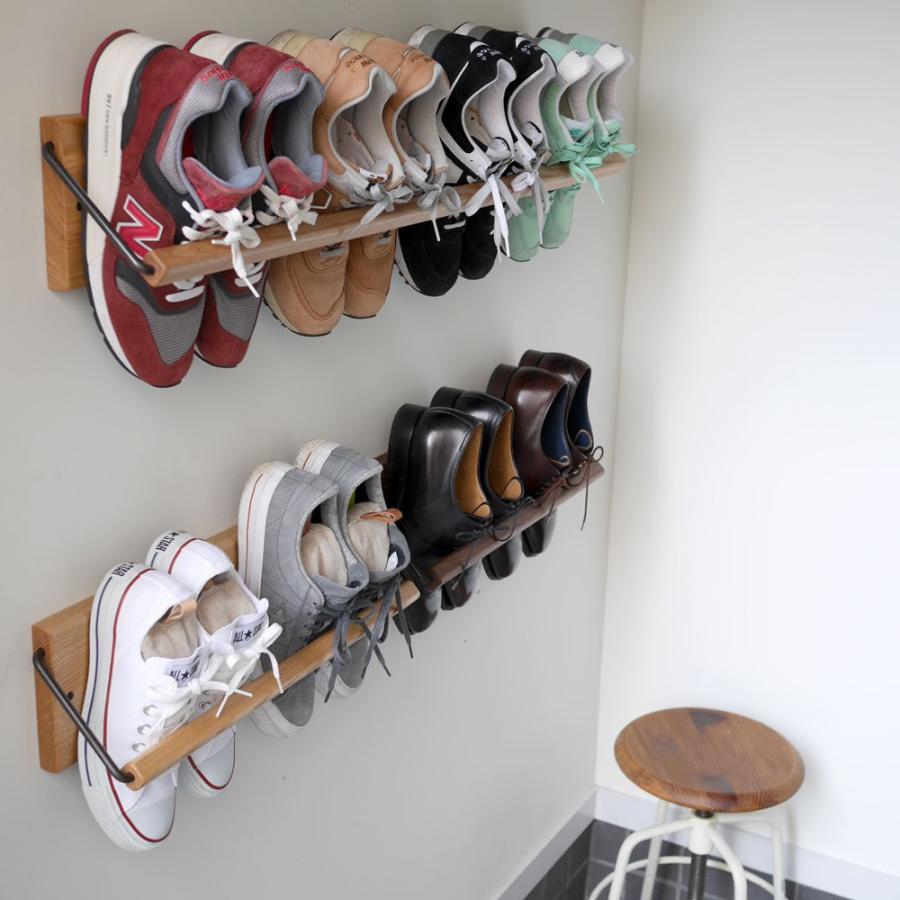 Sneaker wall スニーカーウォール ： SW-450WN ウォールナット無垢材