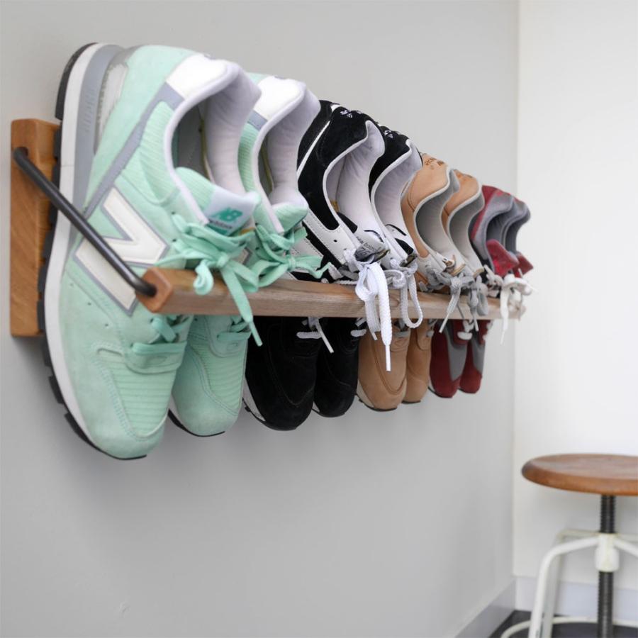 Sneaker wall スニーカーウォール ： SW-900TM タモ無垢材（約4足収納