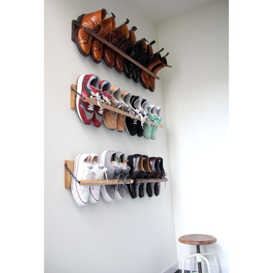 Sneaker wall スニーカーウォール ： SW-900TM タモ無垢材（約4足収納