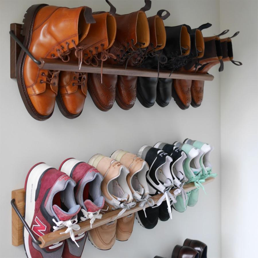 Sneaker wall スニーカーウォール ： SW-900TM タモ無垢材（約4足収納