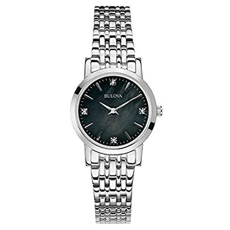 非売品 Bulova Classic Quartz Ladies Watch, Stainless Steel Diamond, Silver-Tone (M 腕時計