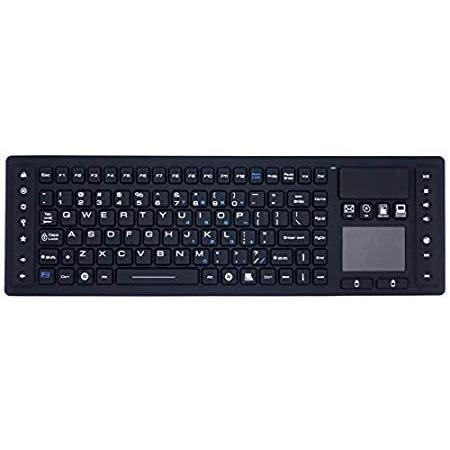 DSI RF Wireless Keyboard with Touchpad IP67 Waterproof Silicone Black TBK10