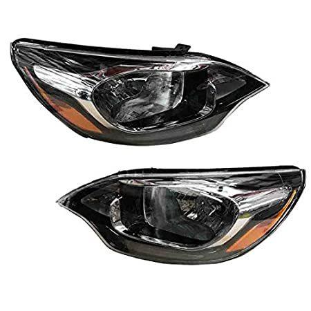 AutoModed Front Aftermarket Halogen Headlights Assembly Set w/o