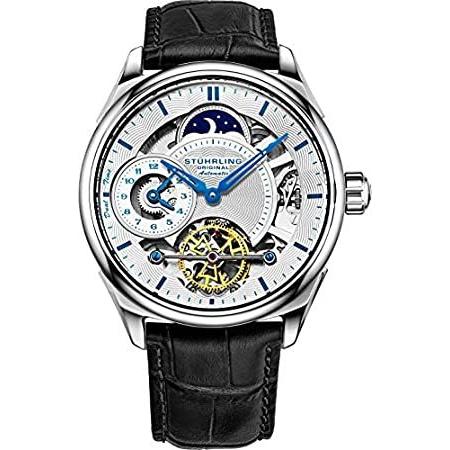 Stuhrling Mens Automatic Dress Watch Stainless Steel with Automatic Skeleto