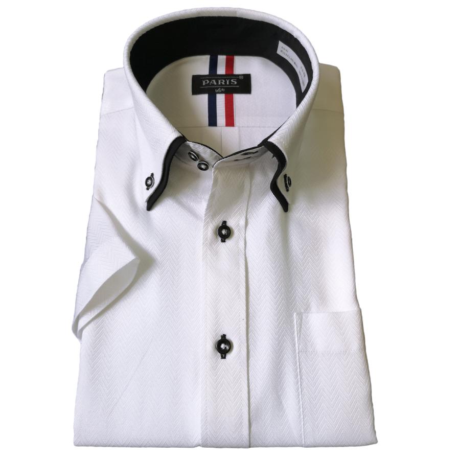 ワイシャツ 半袖 メンズ 形態安定 おしゃれ クールビズ ドゥエボットーニ Yシャツ E 父の日 気質アップ