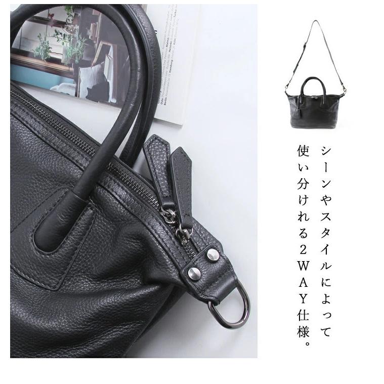 レザー 2WAYトートバッグ 大容量 シボ革 黒 本革 トートバッグ レディース 2WAY ショルダーバッグ 斜め掛け 小さめ