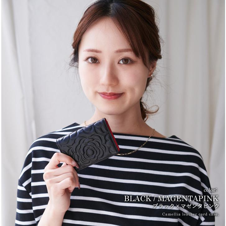 カードケース 大容量 レディース 名刺入れ 本革 ラム革 レザー カード