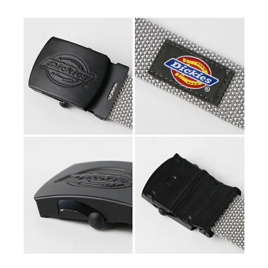 CDロゴバックル ナイロンベルト ブラック Dickies（ディッキーズ） ナイロン ベルト ロゴ GIベルト メンズ