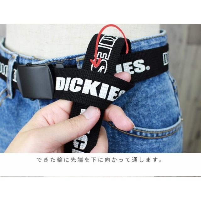 Dickies（ディッキーズ） キャンバス ベルト ロゴ DIベルト レディース