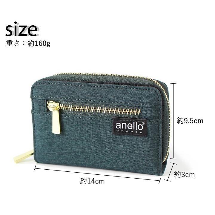 anello（アネロ） 財布 二つ折り財布 レディース ボックス型 小銭入れ