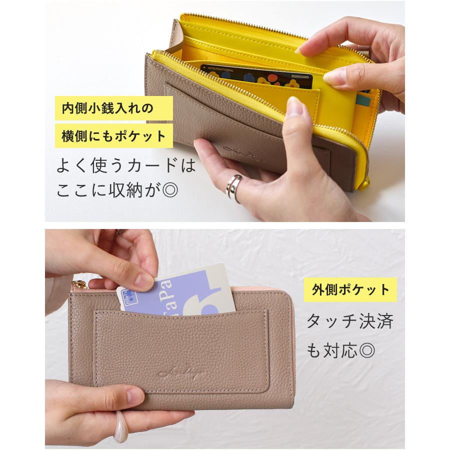 長財布 本革 レディース 財布 小さめ 薄型 スリム カード入れ 小銭入れ