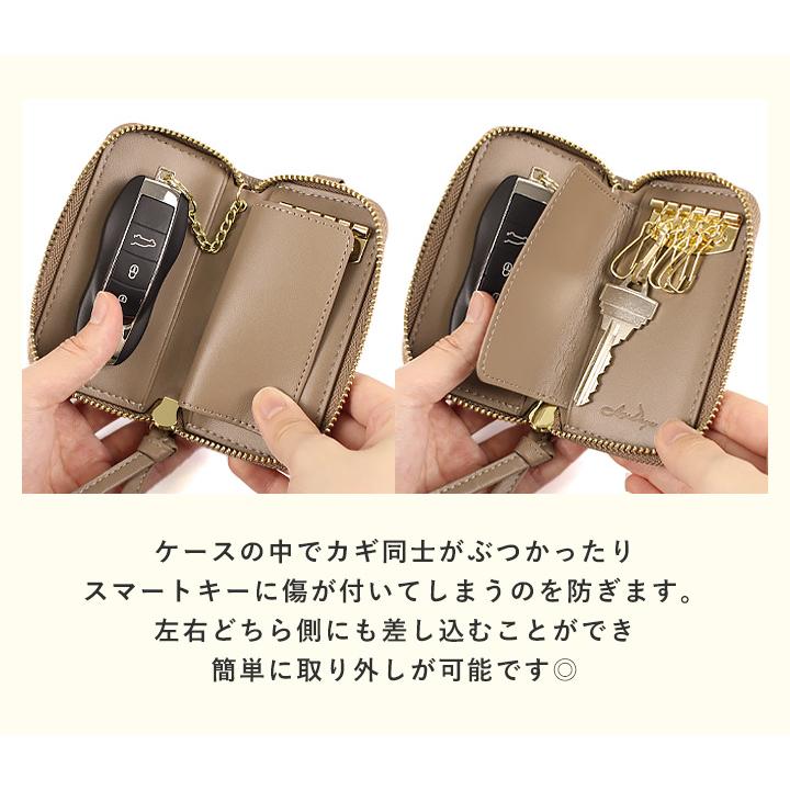 キーケース レディース スマートキー メンズ 本革 多機能 カラビナ