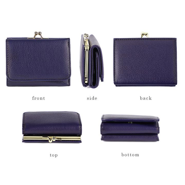 小銭入れ　 ブラック三つ折り財布 財布 レディース 三つ折り財布 がま口 小銭入れ ボックス型