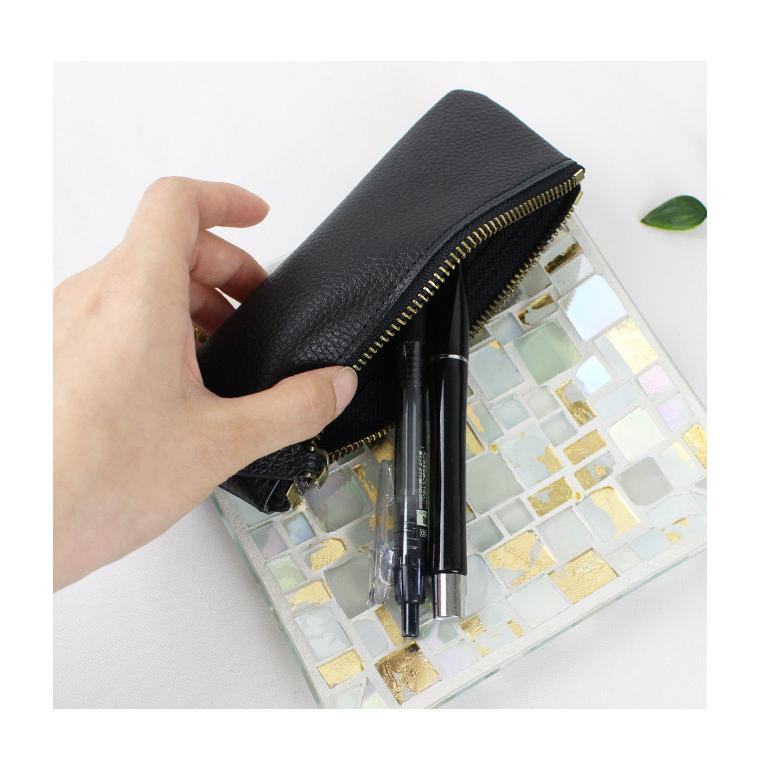 ペンケース 本革 レディース スリム ペンポーチ 筆箱 ポーチ メンズ