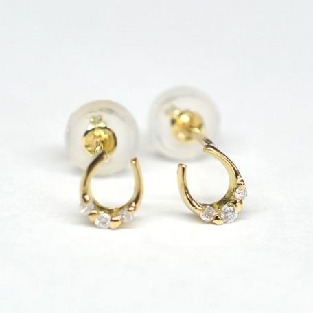 K18YG ダイヤモンド ピアス イエローゴールド750 D0.873ct⁄0.878
