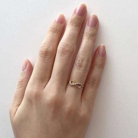 k18 インフィニティリング 11号 ダイヤモンド 18金 ゴールド 無限大 楽天市場】インフィニティデザイン リング 18金 ダイヤモンド リング