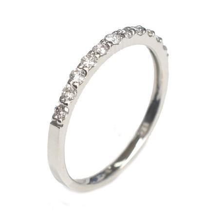 プラチナ ダイヤモンド ハーフエタニティ リング 指輪 レディース 9号
