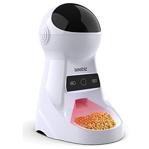 送料0円 スマホで遠隔操作 Iseebiz 犬用 猫 自動給餌器 Iseebiz Wi Fi 録音可 タイマー式 1日8食まで 3 5l大容量 ペット 自動餌やり機 食器 餌やり 水やり用品