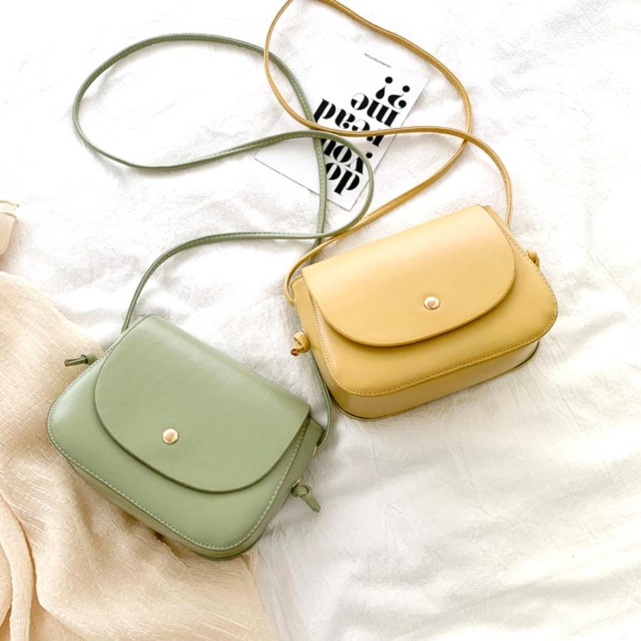 レディース ショルダーバッグ ポシェット ポーチ レザー調 斜めがけ ミニ フラップ コンパクト 無地 カジュアル レトロ オールシーズン | porte de reve | 02