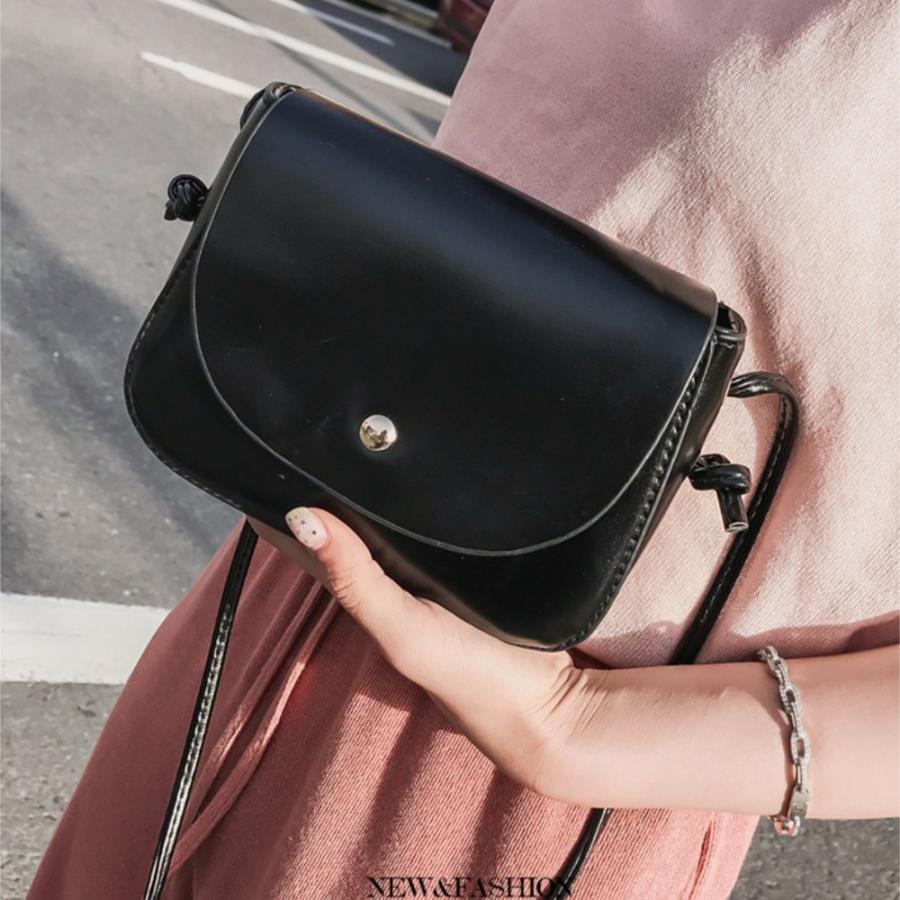 レディース ショルダーバッグ ポシェット ポーチ レザー調 斜めがけ ミニ フラップ コンパクト 無地 カジュアル レトロ オールシーズン | porte de reve | 04