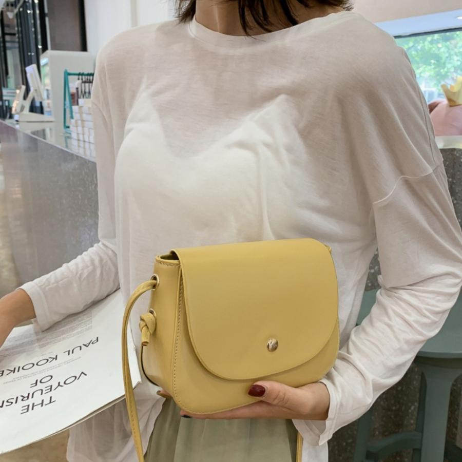 レディース ショルダーバッグ ポシェット ポーチ レザー調 斜めがけ ミニ フラップ コンパクト 無地 カジュアル レトロ オールシーズン | porte de reve | 08