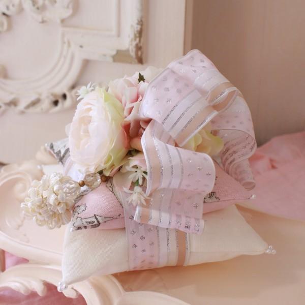 サシェ 造花 ホワイト ピンク 薔薇 ローズ フラワーアレンジ